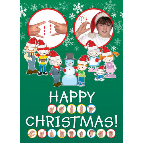 Cathal Can Sign Christmas Card Irish Sign Language Pack of 6