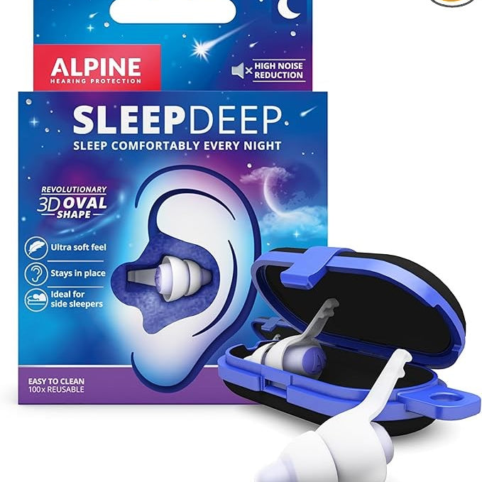 Discover the comfort of SleepDeep, the sleeping earplugs specially designed to improve your night's sleep. With their unique 3D oval shape, they fit seamlessly into your ear canal