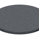 The Baha® SoftWear™ Pad comes in a sleek grey color and is designed as a small, flat, thin disk.