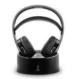 The headset is lightweight weighing in at only 260 grams, the earpieces contain controls which include Left &amp; Right Balance, volume and tone.

You can charge your wireless TV headset by replacing it on its base, using an external battery, or even connecting it directly to your laptop! It takes 6 hours for the batteries to get fully charged.