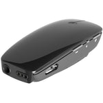 Side view of the ReSound Multi Mic wireless hearing aid microphone showing control buttons, charging port, and sleek black design