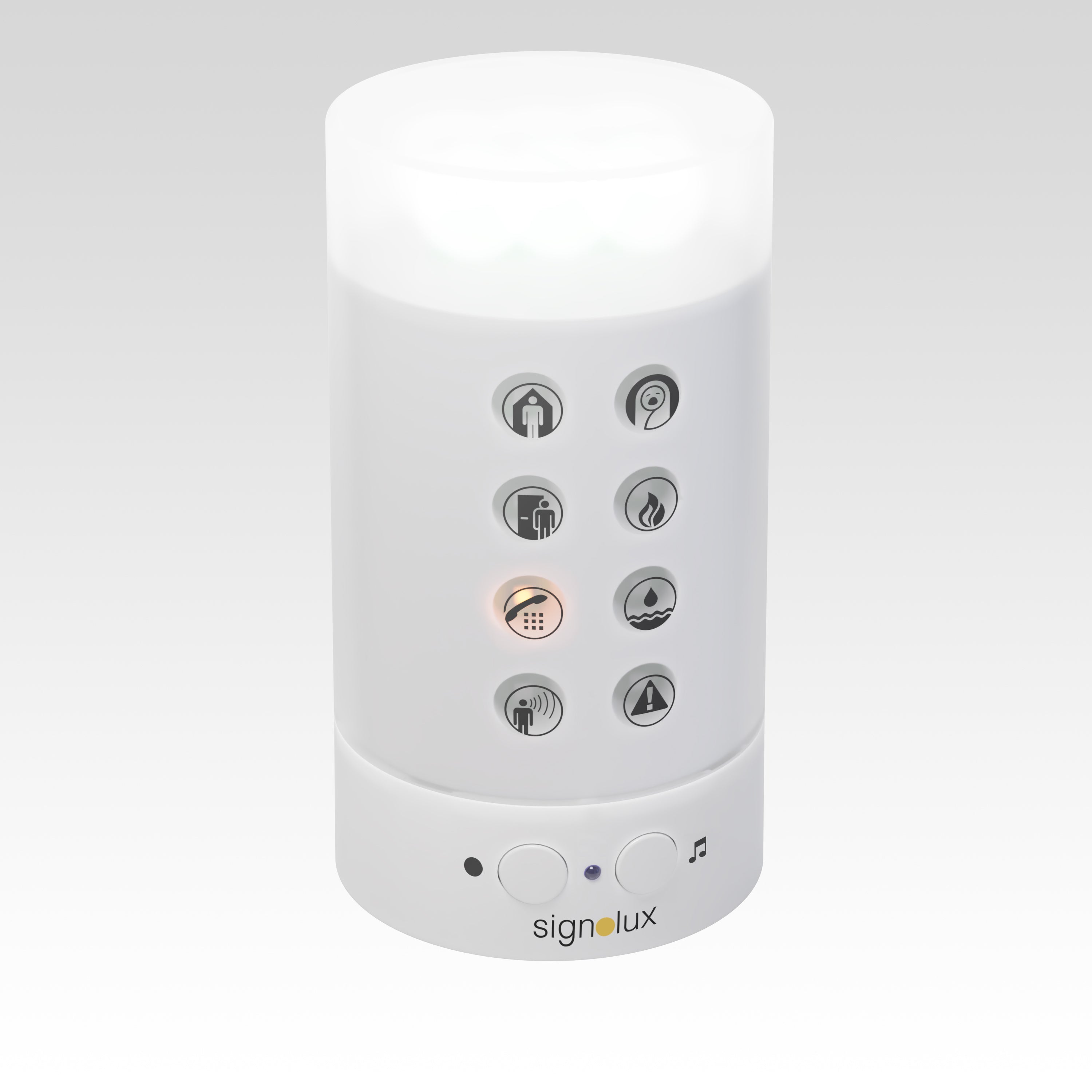 The battery-operated Signolux Tower Receiver is an alternative to, or can be used alongside the standard receiver and/or the signolux pager receiver product for people with a hearing loss