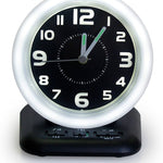 The Wake ‘n’ Shake Vintage analogue alarm clock has a classic clock face but with modern features such as an extra loud alarm (up to 80dB) flashing light display and vibrating bed shaker.