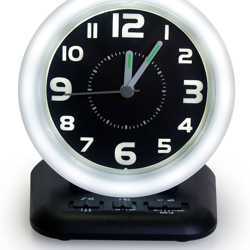 The Wake ‘n’ Shake Vintage analogue alarm clock has a classic clock face but with modern features such as an extra loud alarm (up to 80dB) flashing light display and vibrating bed shaker.