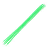 A pack of 25 of bright neon green plastic wire cleaning sticks arranged diagonally on a plain white background.