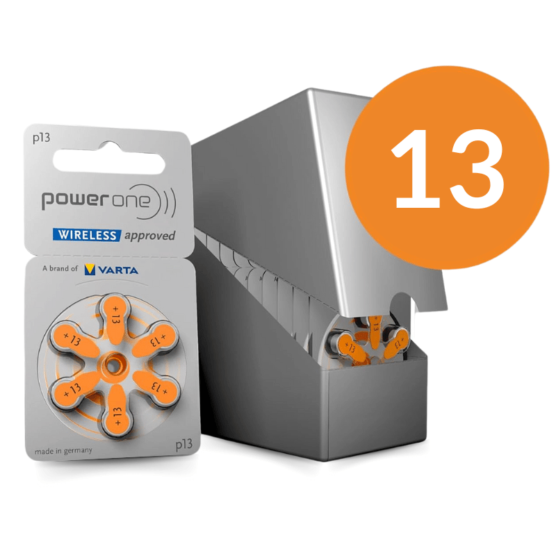 Varta powerone battery packaging with a box labeled '13' on a white background
