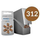 Power-One Hearing Aid Batteries - Size 312 Box