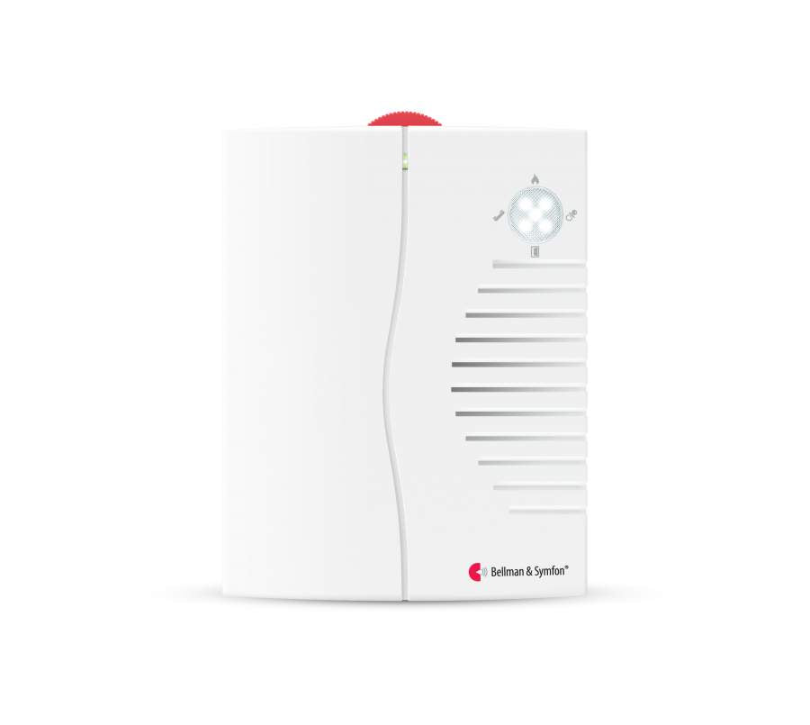 Bellman & Symfon Visit 868 Portable Receiver, white wireless alert device with LED indicator lights and speaker grille, designed for deaf and hard of hearing users.