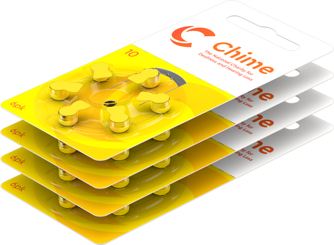 CHIME Hearing Aid Batteries 6 Pack - Size 10 *Free postage on 5 or more in Ireland and Northern Ireland
