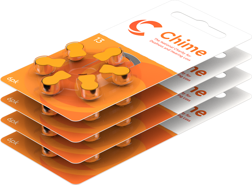 CHIME Hearing Aid Batteries 6 Pack Size 13 layered *Free postage on 5 or more in Ireland and Northern Ireland