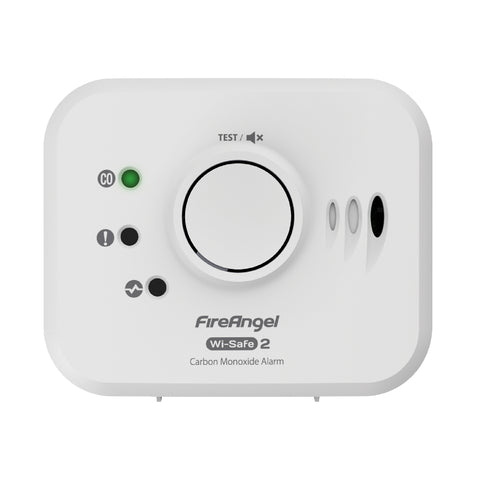 FireAngel Wi-Safe 2 CO Alarm W2-CO-10XT 10 year battery powered wireless interlink CO alarm providing complete protection from CO poisoning in the home