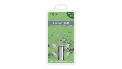 ProGuard 2x Lin–Ear Music Ear Plug PR20 and keyring