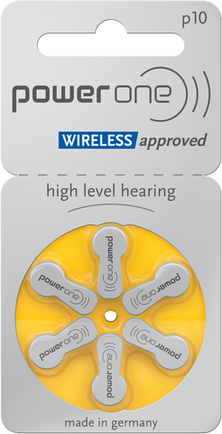 P10 Power One yellow packet Hearing Aid mercury-*Free postage on 5 or more in Ireland and Northern Ireland