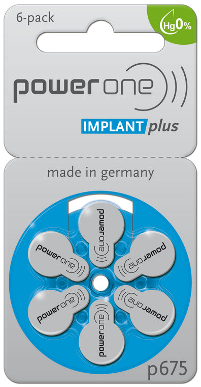 Implant Plus CI675 Batteries - 1 Pack (6 Batteries)*
